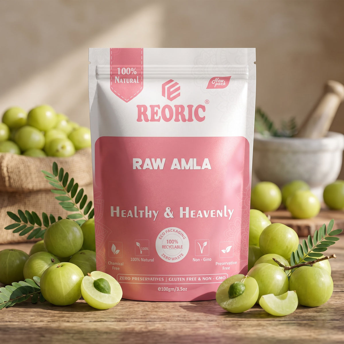 Reoric Raw Dried Amla for Hair Care - 100g