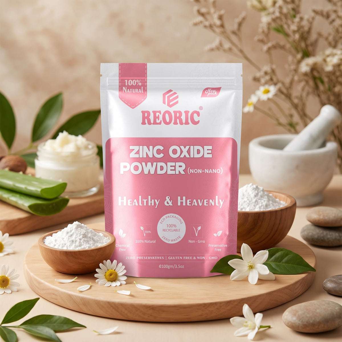 Reoric Non Nano Zinc Oxide Powder -100g