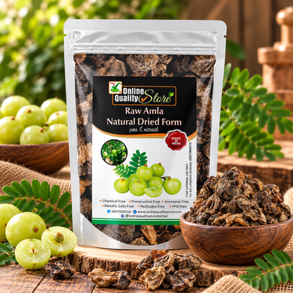Online Quality Store Raw Amla For Hair Natural (Amla) Dried Form, 900g