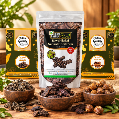 Online Quality Store reetha amla shikakai combo raw form |raw reetha for hair |Aritha|Reetha|Ritha|Soapnuts (Sapindus Mukorossi) |Indian Gooseberry |dried Shikakai, Acacia Concinna |reetha amla shikakai raw shampoo |hair pack(1400g,family pack)