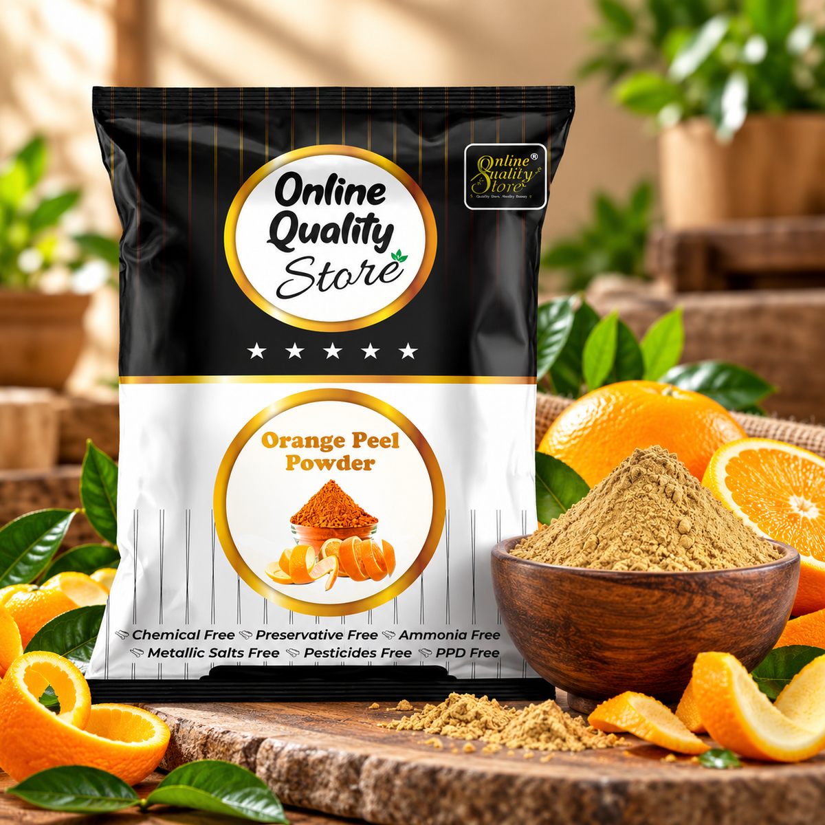 Online Quality Store Orange Peel Herbal Powder Combo for Hair and Face