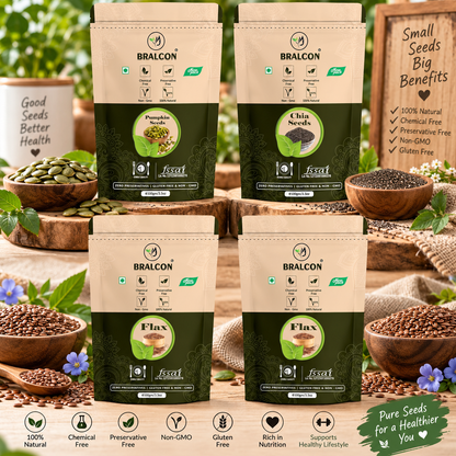 BRALCON Raw Organic Seeds Combo Pack - 400g