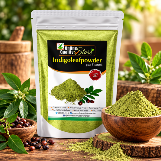 Online Quality Store Indigo Powder |Organic Indigo Leaf Powder |Indigofera Tinctoria |Pure Neel Powder (100% Pure) for Natural Black Hair Dye |natural dye for hair |hair color |Natural Indigo |best hair colour,300g