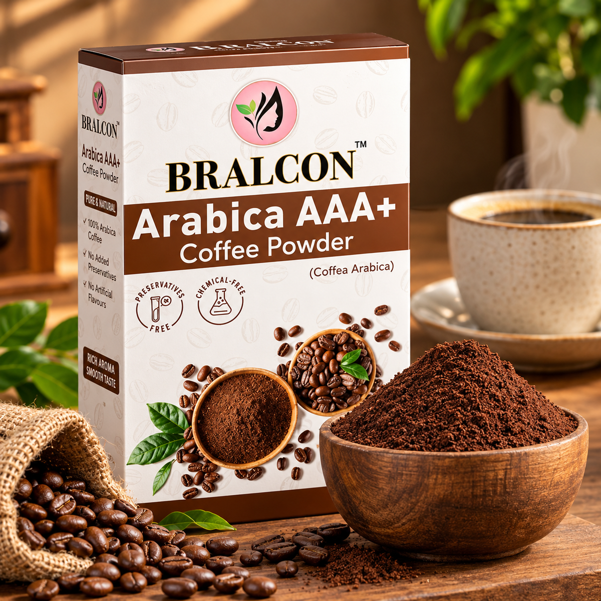 BRALCON Organic Arabica AAA+ Coffee Powder-100g