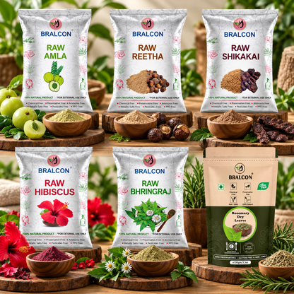 BRALCON Reetha Amla Shikakai Powder | Natural Hair Care Powder Set - 300 g , 100g Each | Chemical-Free | Hair Shampoo